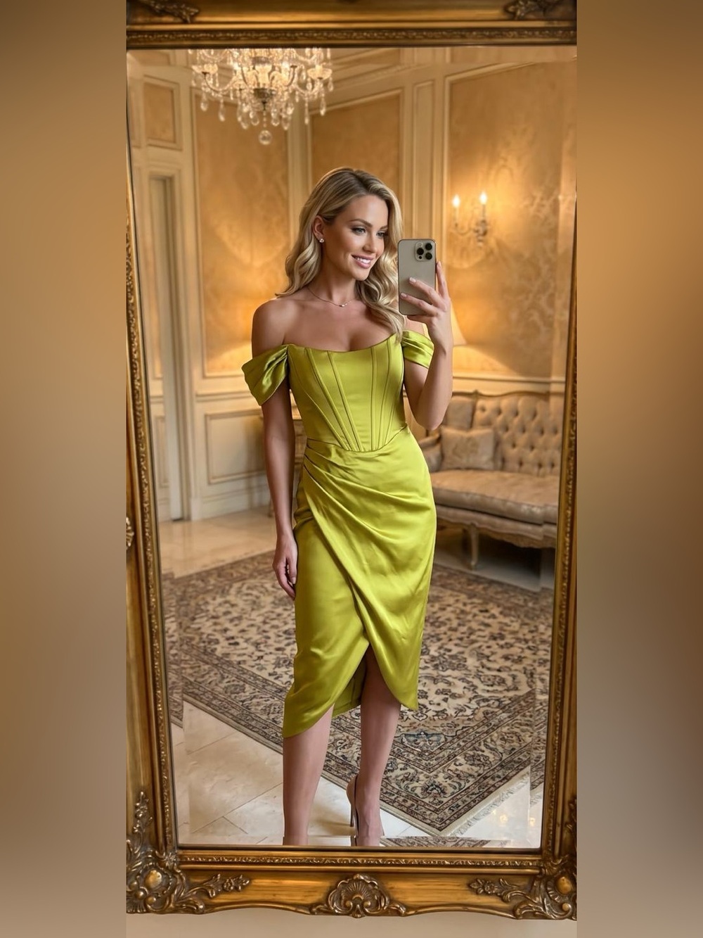 Neiman Marcus  💚Gigii's Jasmin Dress (lemonade) • medium  • NWT